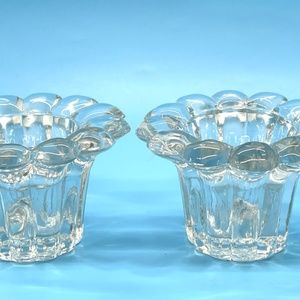 Crystal Candleholder Set For Taper Candles by Collectors Crystal Galleries